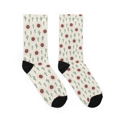 Cactus Sun Crew Socks